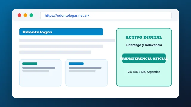 Ecosistema digital, branding y proceso de cesión registral formal de odontologas.net.ar